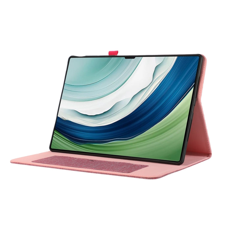For Huawei MatePad Pro 13.2 Fabric Leather Tablet Case(Rose Red) - Huawei by PMC TechLife | Online Shopping South Africa | PMC TechLife | Buy Now Pay Later Mobicred