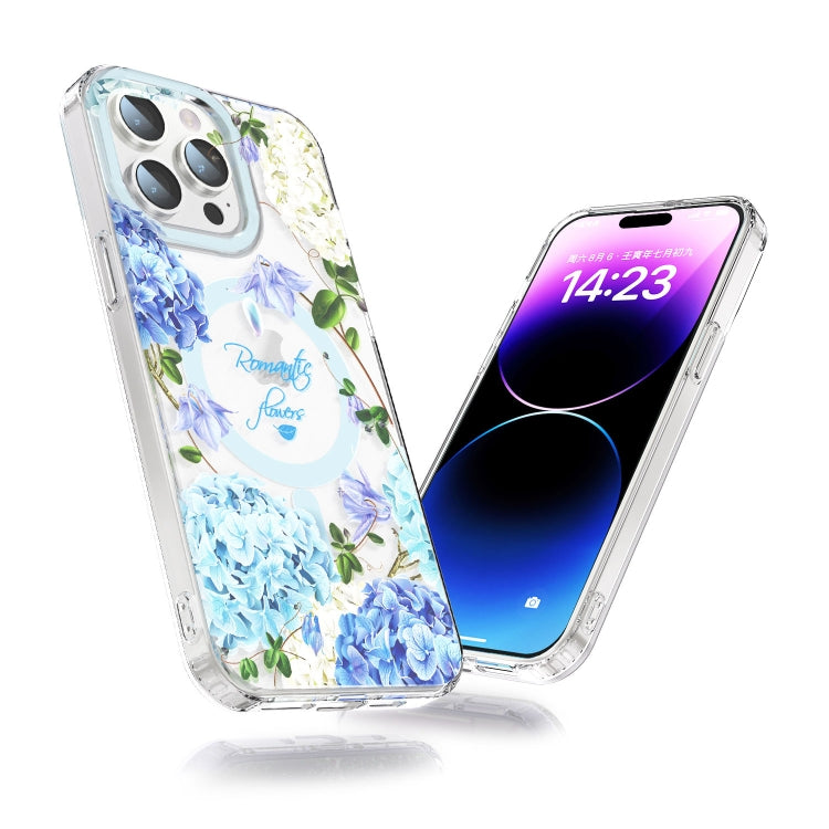 For iPhone 15 Pro MagSafe Magnetic TPU Phone Case(Small Floral) - iPhone 15 Pro Cases by PMC TechLife | Online Shopping South Africa | PMC TechLife