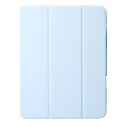 For iPad Pro 13 2024 Clear Acrylic 3-Fold Leather Tablet Case(Ice Blue) - iPad Pro 13 2024 Cases by PMC Jewellery | Online Shopping South Africa | PMC Jewellery | Buy Now Pay Later Mobicred