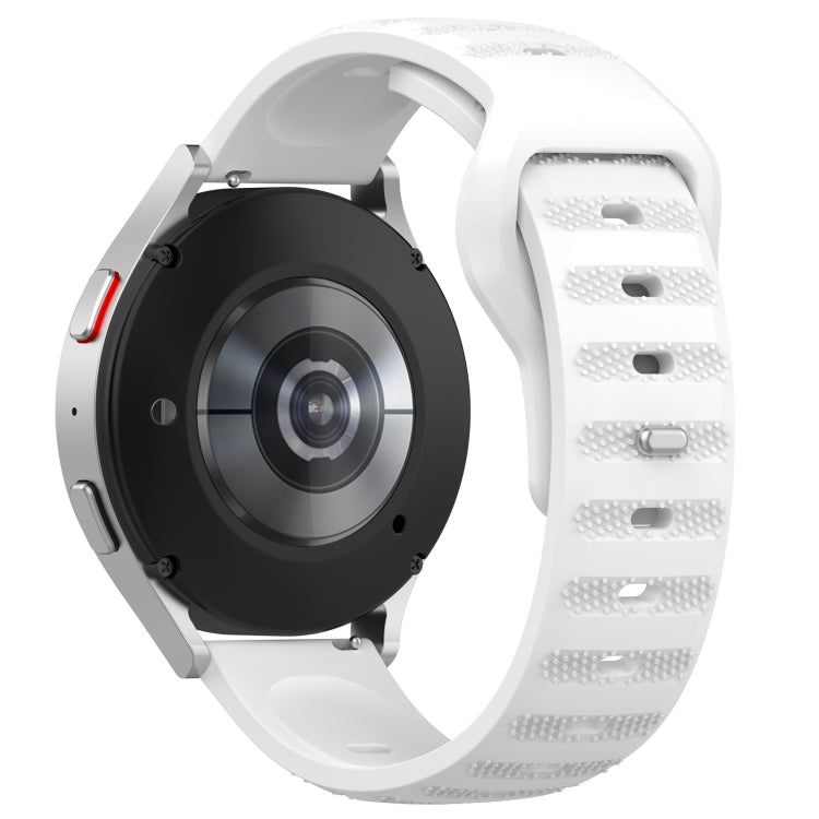 22mm Universal Dots Pattern Silicone Replacement Watch Band(White) - 22mm Bands by PMc TechLife | Online Shopping South Africa | PMc TechLife | Buy Now Pay Later Mobicred