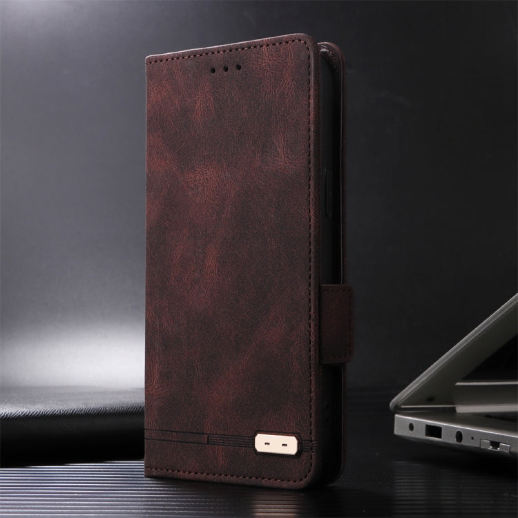 For Xiaomi Redmi Note 13 Pro 4G Magnetic Clasp Leather Phone Case(Brown) - Xiaomi Cases by PMC TechLife | Online Shopping South Africa | PMC TechLife | Buy Now Pay Later Mobicred