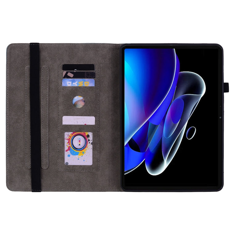 For Realme Pad X Butterfly Rose Embossed Leather Tablet Case(Dark Blue) - Realme by PMC TechLife | Online Shopping South Africa | PMC TechLife | Buy Now Pay Later Mobicred