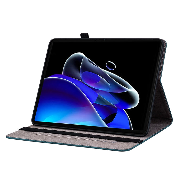 For Realme Pad X Butterfly Rose Embossed Leather Tablet Case(Dark Blue) - Realme by PMC TechLife | Online Shopping South Africa | PMC TechLife | Buy Now Pay Later Mobicred