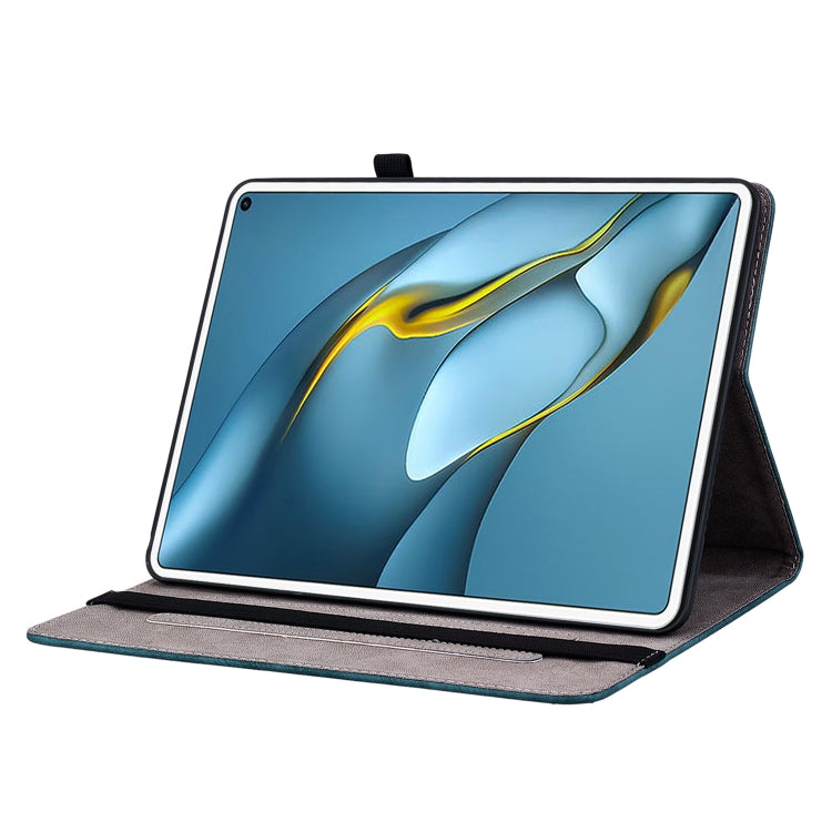 For Huawei MatePad Pro 10.8 2021 / 2018 Butterfly Rose Embossed Leather Tablet Case(Dark Blue) - Huawei Cases by PMC TechLife | Online Shopping South Africa | PMC TechLife | Buy Now Pay Later Mobicred