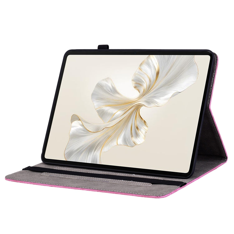 For Honor Pad 9 12.1 Butterfly Rose Embossed Leather Tablet Case(Rose Red) - Honor by PMC TechLife | Online Shopping South Africa | PMC TechLife | Buy Now Pay Later Mobicred