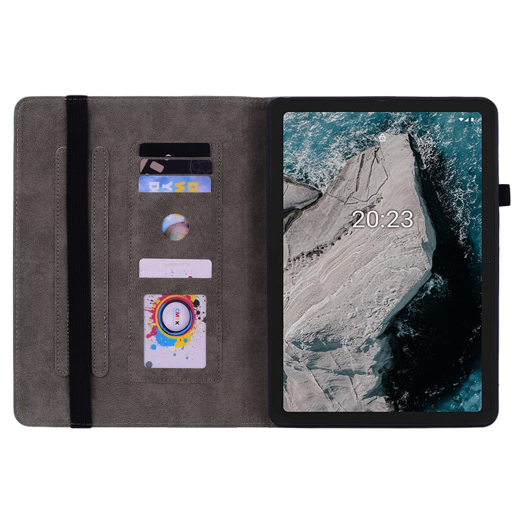 For Nokia T20 10.4 2021 Butterfly Rose Embossed Leather Tablet Case(Green) - Honor Cases by PMC TechLife | Online Shopping South Africa | PMC TechLife | Buy Now Pay Later Mobicred
