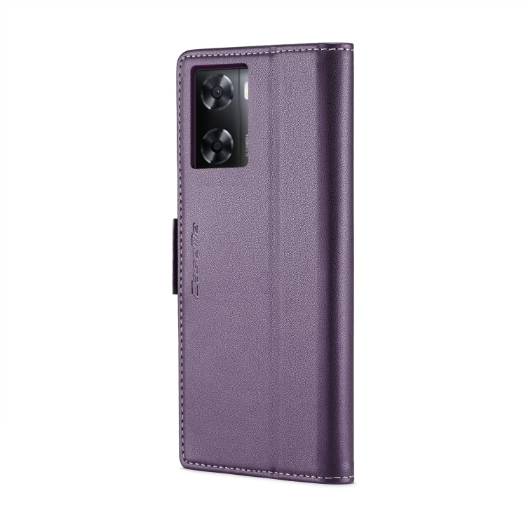 For OPPO A77s CaseMe 023 Butterfly Buckle Litchi Texture RFID Anti-theft Leather Phone Case(Pearly Purple) - OPPO Cases by CaseMe | Online Shopping South Africa | PMC Jewellery | Buy Now Pay Later Mobicred