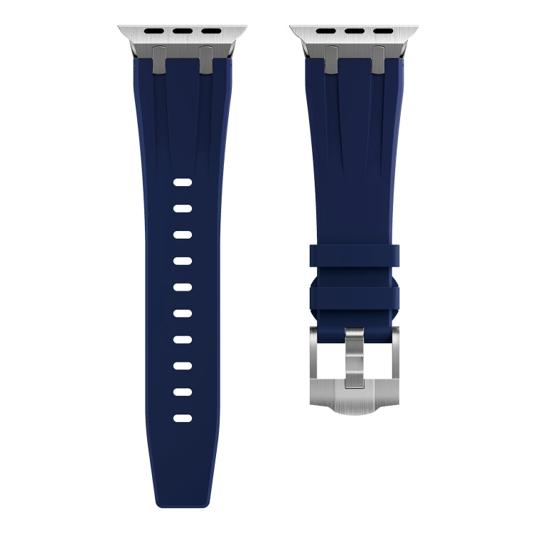 AP Silicone Watch Band For Apple Watch Ultra 2 49mm(Black Blue) - Watch Bands by PMC Jewellery | Online Shopping South Africa | PMC Jewellery