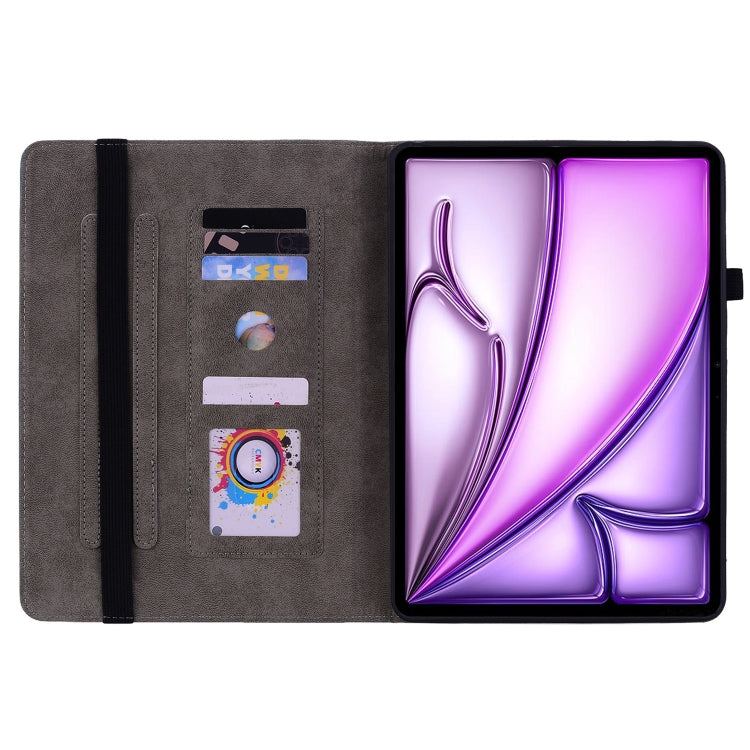 For iPad Air 11 2025 / 2024 Butterfly Rose Embossed Leather Smart Tablet Case(Red) - iPad Air 11 2025 / 2024 Cases by PMC TechLife | Online Shopping South Africa | PMC TechLife | Buy Now Pay Later Mobicred