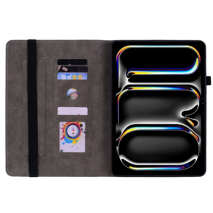 For iPad Pro 11 2024 Butterfly Rose Embossed Leather Smart Tablet Case(Purple) - iPad Pro 11 2024 Cases by PMC TechLife | Online Shopping South Africa | PMC TechLife | Buy Now Pay Later Mobicred