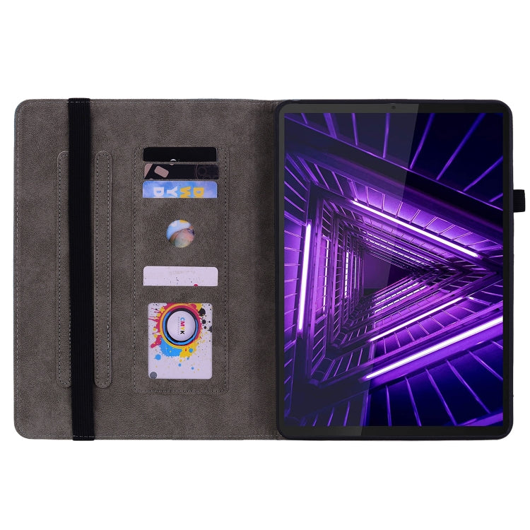 For Lenovo M10 Plus Butterfly Rose Embossed Leather Tablet Case(Purple) - Lenovo by PMC TechLife | Online Shopping South Africa | PMC TechLife | Buy Now Pay Later Mobicred