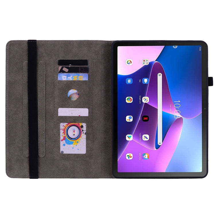 For Lenovo Tab M10 Plus 10.6 3rd Gen Butterfly Rose Embossed Leather Tablet Case(Rose Red) - Lenovo by PMC TechLife | Online Shopping South Africa | PMC TechLife | Buy Now Pay Later Mobicred