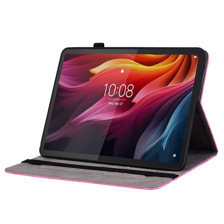 For Lenovo Tab K11 Plus Butterfly Rose Embossed Leather Tablet Case(Rose Red) - Lenovo by PMC TechLife | Online Shopping South Africa | PMC TechLife | Buy Now Pay Later Mobicred