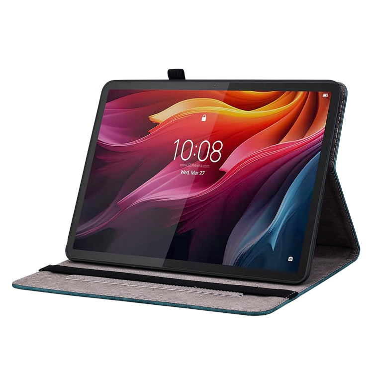 For Lenovo Tab K11 Plus Butterfly Rose Embossed Leather Tablet Case(Dark Blue) - Lenovo by PMC TechLife | Online Shopping South Africa | PMC TechLife | Buy Now Pay Later Mobicred