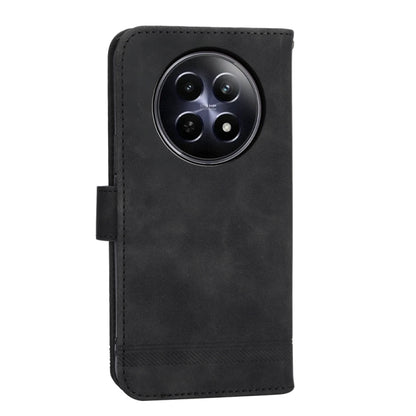 For Realme 12 5G Dierfeng Dream Line TPU + PU Leather Phone Case(Black) - Realme Cases by PMC Jewellery | Online Shopping South Africa | PMC Jewellery | Buy Now Pay Later Mobicred