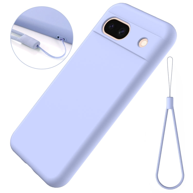 For Google Pixel 8a Pure Color Liquid Silicone Shockproof Phone Case(Purple) - free shipping - PMC TechLife - Order now!