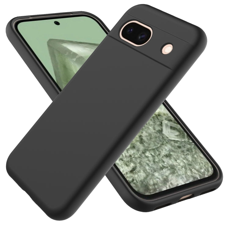 For Google Pixel 8a Pure Color Liquid Silicone Shockproof Phone Case(Black) - free shipping - PMC TechLife - Order now!