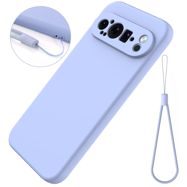 For Google Pixel 9 Pro Pure Color Liquid Silicone Shockproof Phone Case(Purple) - Google Cases by PMC TechLife | Online Shopping South Africa | PMC TechLife | Buy Now Pay Later Mobicred
