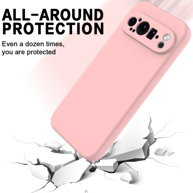 For Google Pixel 9 Pro Pure Color Liquid Silicone Shockproof Phone Case(Pink) - Google Cases by PMC TechLife | Online Shopping South Africa | PMC TechLife | Buy Now Pay Later Mobicred