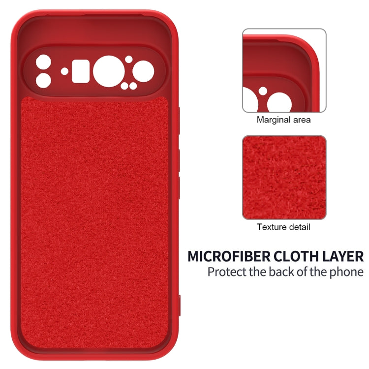 For Google Pixel 9 Pro Pure Color Liquid Silicone Shockproof Phone Case(Red) - Google Cases by PMC TechLife | Online Shopping South Africa | PMC TechLife | Buy Now Pay Later Mobicred