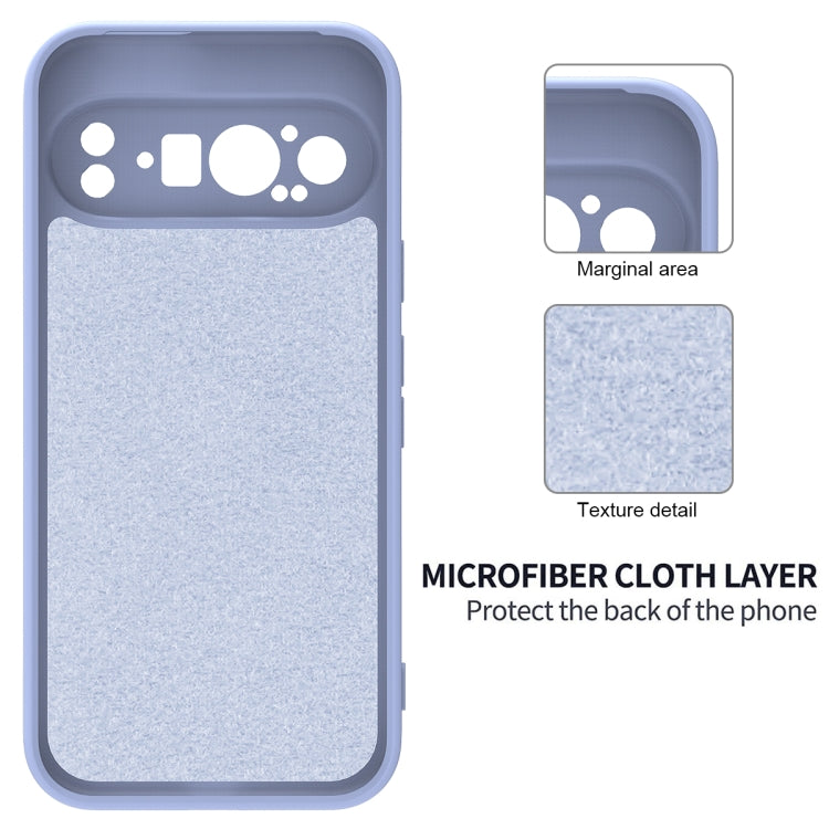 For Google Pixel 9 Pro XL Pure Color Liquid Silicone Shockproof Phone Case(Purple) - Google Cases by PMC TechLife | Online Shopping South Africa | PMC TechLife | Buy Now Pay Later Mobicred