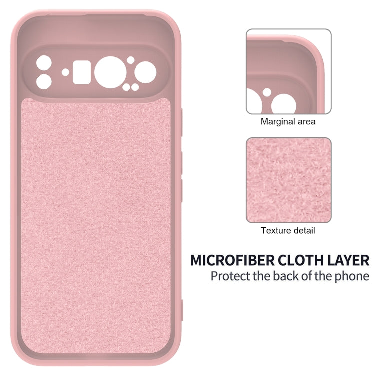 For Google Pixel 9 Pro XL Pure Color Liquid Silicone Shockproof Phone Case(Pink) - Google Cases by PMC TechLife | Online Shopping South Africa | PMC TechLife | Buy Now Pay Later Mobicred