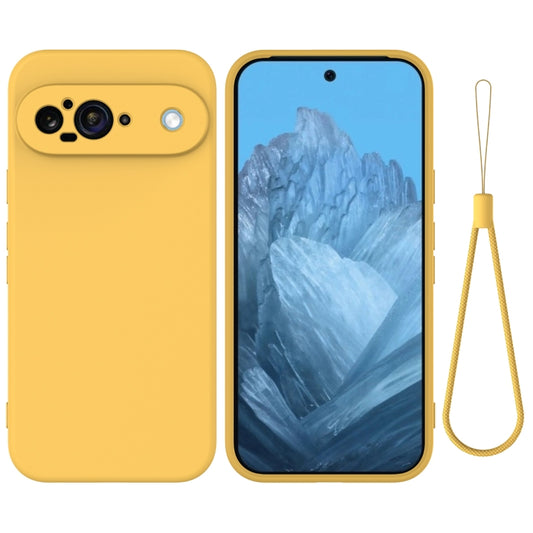 For Google Pixel 9 Pure Color Liquid Silicone Shockproof Phone Case(Yellow) - Google Cases by PMC Jewellery | Online Shopping South Africa | PMC Jewellery | Buy Now Pay Later Mobicred