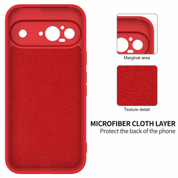 For Google Pixel 9 Pure Color Liquid Silicone Shockproof Phone Case(Red) - Google Cases by PMC TechLife | Online Shopping South Africa | PMC TechLife | Buy Now Pay Later Mobicred