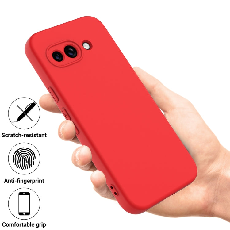 For Google Pixel 9a Pure Color Liquid Silicone Shockproof Phone Case(Red) - free shipping - PMC TechLife - Order now!