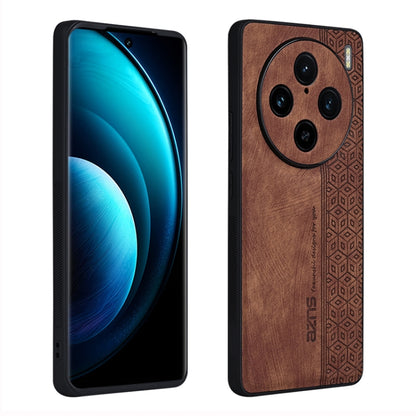 For vivo X100 Pro AZNS 3D Embossed Skin Feel Phone Case(Brown) - X100 Pro Cases by AZNS | Online Shopping South Africa | PMC Jewellery | Buy Now Pay Later Mobicred