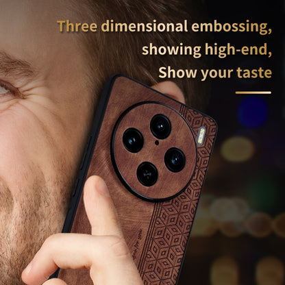 For vivo X100 Pro AZNS 3D Embossed Skin Feel Phone Case(Brown) - X100 Pro Cases by AZNS | Online Shopping South Africa | PMC Jewellery | Buy Now Pay Later Mobicred