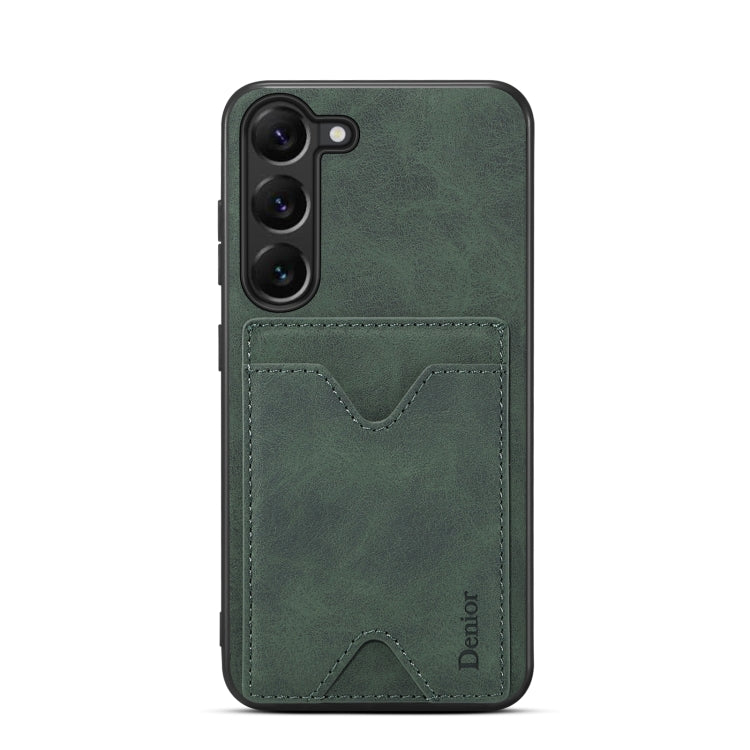 For Samsung Galaxy S24 5G Denior PU Back Cover Card Slot Holder Phone Case(Green) - Galaxy S24 5G Cases by Denior | Online Shopping South Africa | PMC Jewellery | Buy Now Pay Later Mobicred