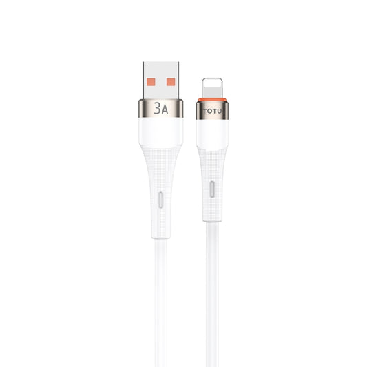 TOTU CB-2 Series USB to 8 Pin Aluminum Alloy Skin Feel Data Cable, Length:1m(White) - Normal Style Cable by TOTUDESIGN | Online Shopping South Africa | PMC Jewellery | Buy Now Pay Later Mobicred