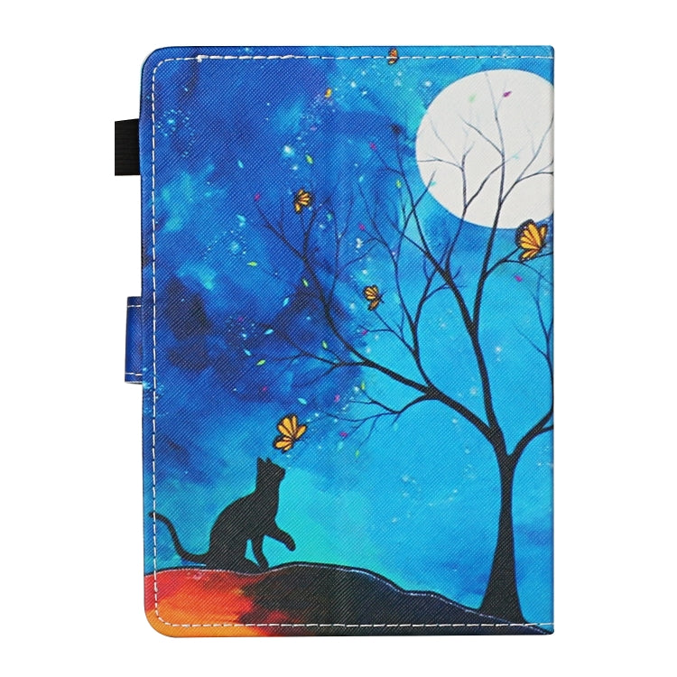 For 10 inch Universal Tablet PC Colored Drawing Pattern Horizontal Flip Leather Case with Holder & Card Slots(Moonlight Cat) - 10 - 11 inch by PMC TechLife | Online Shopping South Africa | PMC TechLife | Buy Now Pay Later Mobicred