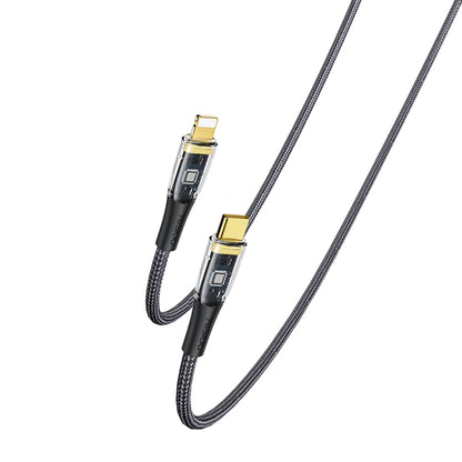 YESIDO CA101 PD 20W USB-C / Type-C to 8 Pin Braided Charging Data Cable, Length:1.2m(Black) - 2 in 1 Cable by Yesido | Online Shopping South Africa | PMC Jewellery | Buy Now Pay Later Mobicred