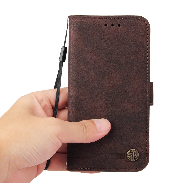 For Xiaomi Redmi K70 / K70 Pro Skin Feel Life Tree Metal Button Leather Phone Case(Brown) - K70 Pro Cases by PMC Jewellery | Online Shopping South Africa | PMC Jewellery | Buy Now Pay Later Mobicred