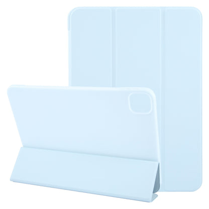 For iPad Air 11 2024 GEBEI 3-folding Holder Shockproof Flip Leather Tablet Case(Sky Blue) - iPad Air 11 2024 Cases by GEBEI | Online Shopping South Africa | PMC Jewellery | Buy Now Pay Later Mobicred