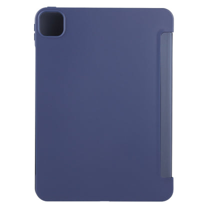 For iPad Air 11 2024 GEBEI 3-folding Holder Shockproof Flip Leather Tablet Case(Dark Blue) - iPad Air 11 2024 Cases by GEBEI | Online Shopping South Africa | PMC Jewellery | Buy Now Pay Later Mobicred