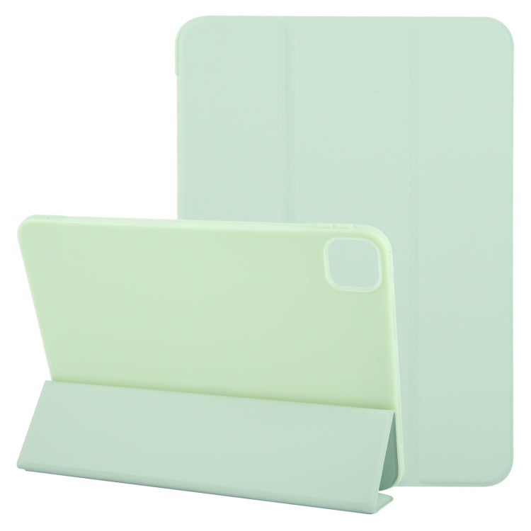 For iPad Air 11 2024 GEBEI 3-folding Holder Shockproof Flip Leather Tablet Case(Green) - iPad Air 11 2024 Cases by GEBEI | Online Shopping South Africa | PMC TechLife | Buy Now Pay Later Mobicred