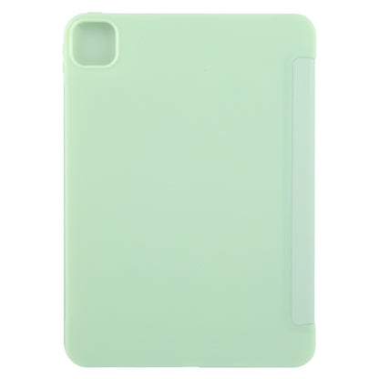 For iPad Air 13 2024 GEBEI 3-folding Holder Shockproof Flip Leather Tablet Case(Green) - iPad Air 13 2024 Cases by GEBEI | Online Shopping South Africa | PMC Jewellery | Buy Now Pay Later Mobicred