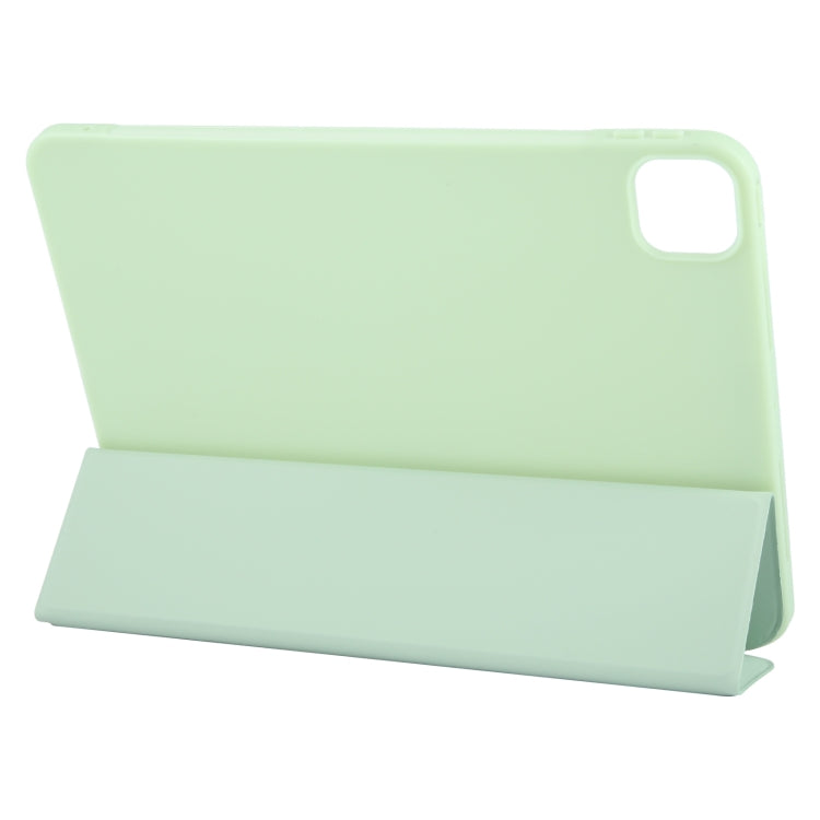 For iPad Air 13 2024 GEBEI 3-folding Holder Shockproof Flip Leather Tablet Case(Green) - iPad Air 13 2024 Cases by GEBEI | Online Shopping South Africa | PMC Jewellery | Buy Now Pay Later Mobicred