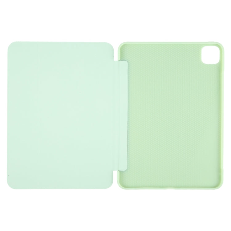 For iPad Air 13 2024 GEBEI 3-folding Holder Shockproof Flip Leather Tablet Case(Green) - iPad Air 13 2024 Cases by GEBEI | Online Shopping South Africa | PMC Jewellery | Buy Now Pay Later Mobicred