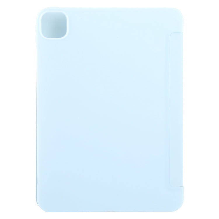 For iPad Pro 13 2024 GEBEI 3-folding Holder Shockproof Flip Leather Tablet Case(Sky Blue) - iPad Pro 13 2024 Cases by GEBEI | Online Shopping South Africa | PMC TechLife | Buy Now Pay Later Mobicred