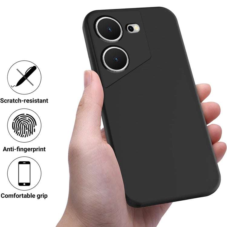 For Tecno Pova 5 Pure Color Liquid Silicone Shockproof Phone Case(Black) - Tecno Cases by PMC TechLife | Online Shopping South Africa | PMC TechLife | Buy Now Pay Later Mobicred