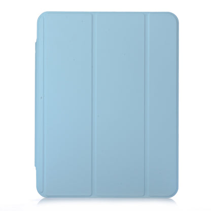 For iPad Air 11 2024 / iPad Pro 11 3-Fold Lock Buckle Leather Smart Tablet Case(Sky Blue) - iPad Pro 11 (2022/2021) Cases by PMC Jewellery | Online Shopping South Africa | PMC Jewellery | Buy Now Pay Later Mobicred