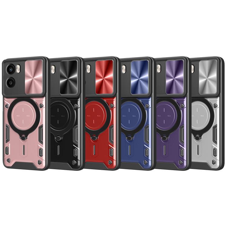 For Motorola Moto G05 CD Texture Sliding Camshield Magnetic Holder Phone Case(Silver) - free shipping - PMC TechLife - Order now!