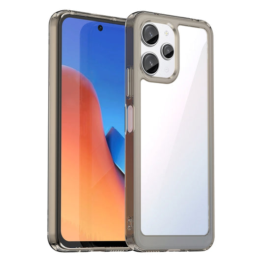 For Xiaomi Redmi 12 5G Colorful Series Acrylic Hybrid TPU Phone Case(Transparent Grey) - Xiaomi Cases by PMC Jewellery | Online Shopping South Africa | PMC Jewellery | Buy Now Pay Later Mobicred