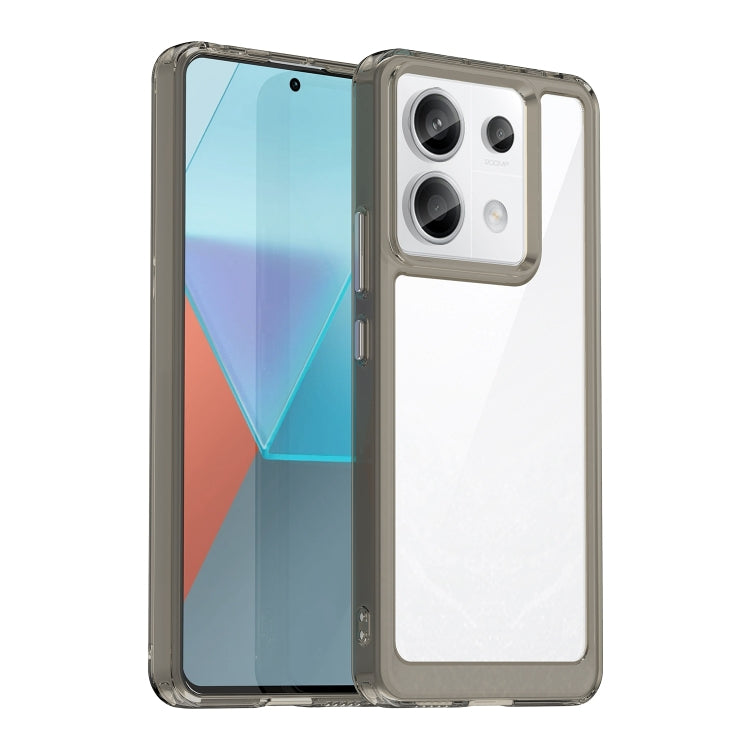 For Xiaomi Redmi Note 13 Pro 5G Colorful Series Acrylic Hybrid TPU Phone Case(Transparent Grey) - Note 13 Pro Cases by PMC Jewellery | Online Shopping South Africa | PMC Jewellery | Buy Now Pay Later Mobicred