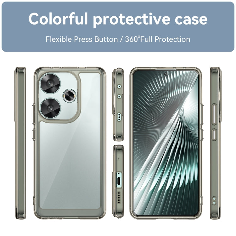 For Xiaomi Redmi Turbo 3 Colorful Series Acrylic Hybrid TPU Phone Case(Transparent Grey) - Xiaomi Cases by PMC Jewellery | Online Shopping South Africa | PMC Jewellery | Buy Now Pay Later Mobicred