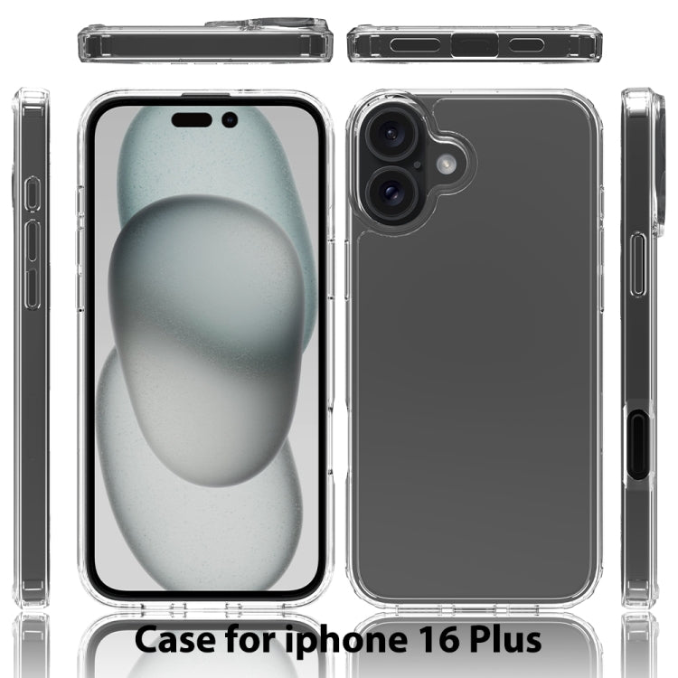 For iPhone 16 Plus Scratchproof Acrylic TPU Phone Case(Black) - iPhone 16 Plus Cases by PMC TechLife | Online Shopping South Africa | PMC TechLife | Buy Now Pay Later Mobicred